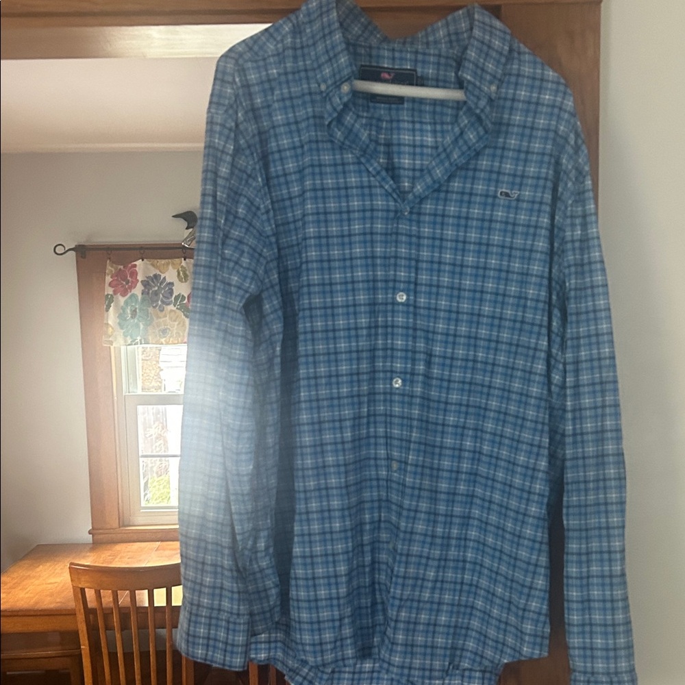 Vineyard Vines Blue Checkered Casual Shirt